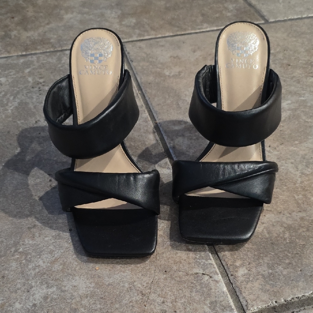 Vince Camuto Black Strappy Heels